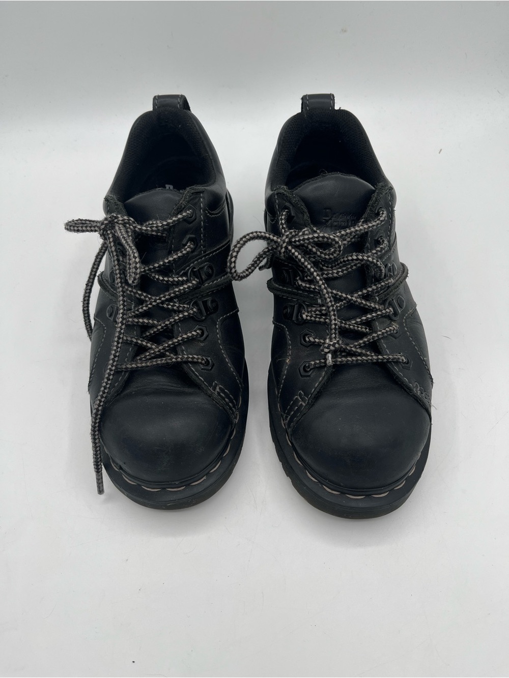 Dr. Martens Black Lace-Up Women's Low Top Boots with Contrast Laces